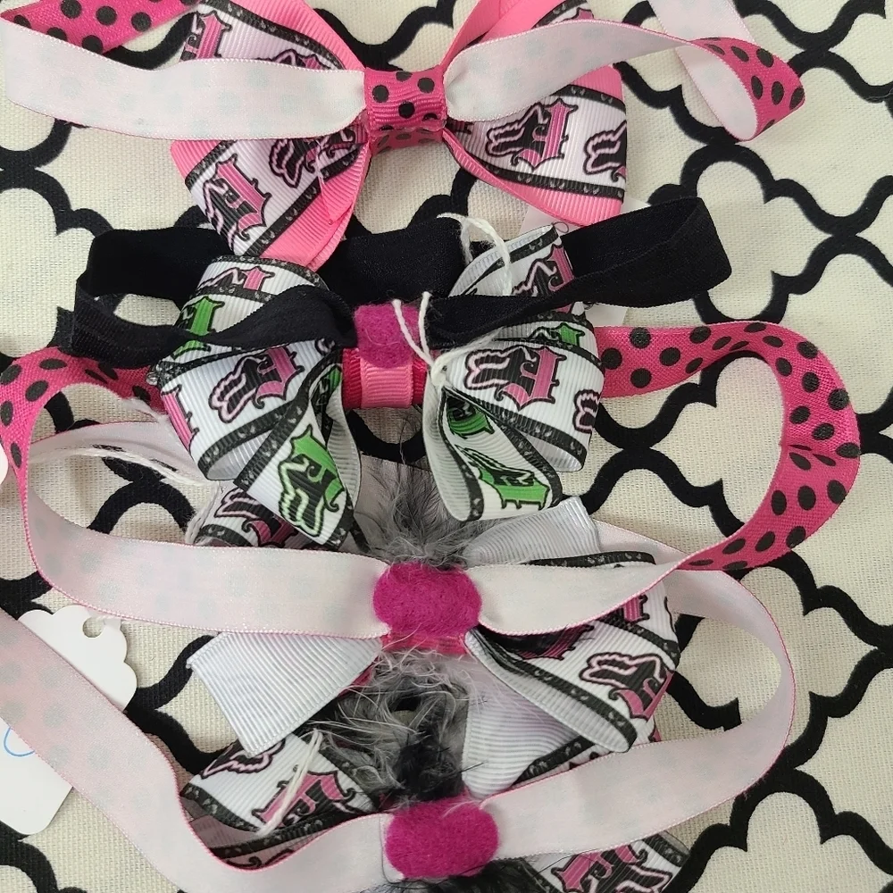 Bundle of 6 FOX Racing Headbands Black Pink Green